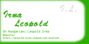 irma leopold business card